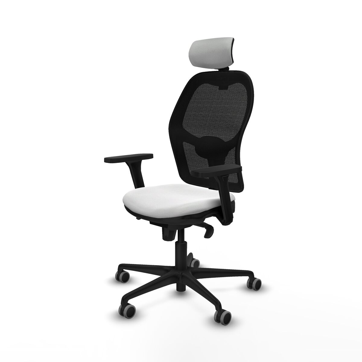 Silla de Oficina con Cabecero Piqueras y Crespo 3D036G2 Blanco