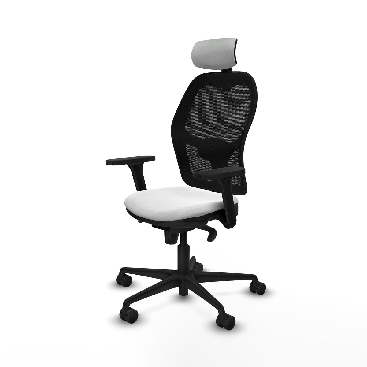 Silla de Oficina con Cabecero Piqueras y Crespo 3D036N2 Blanco