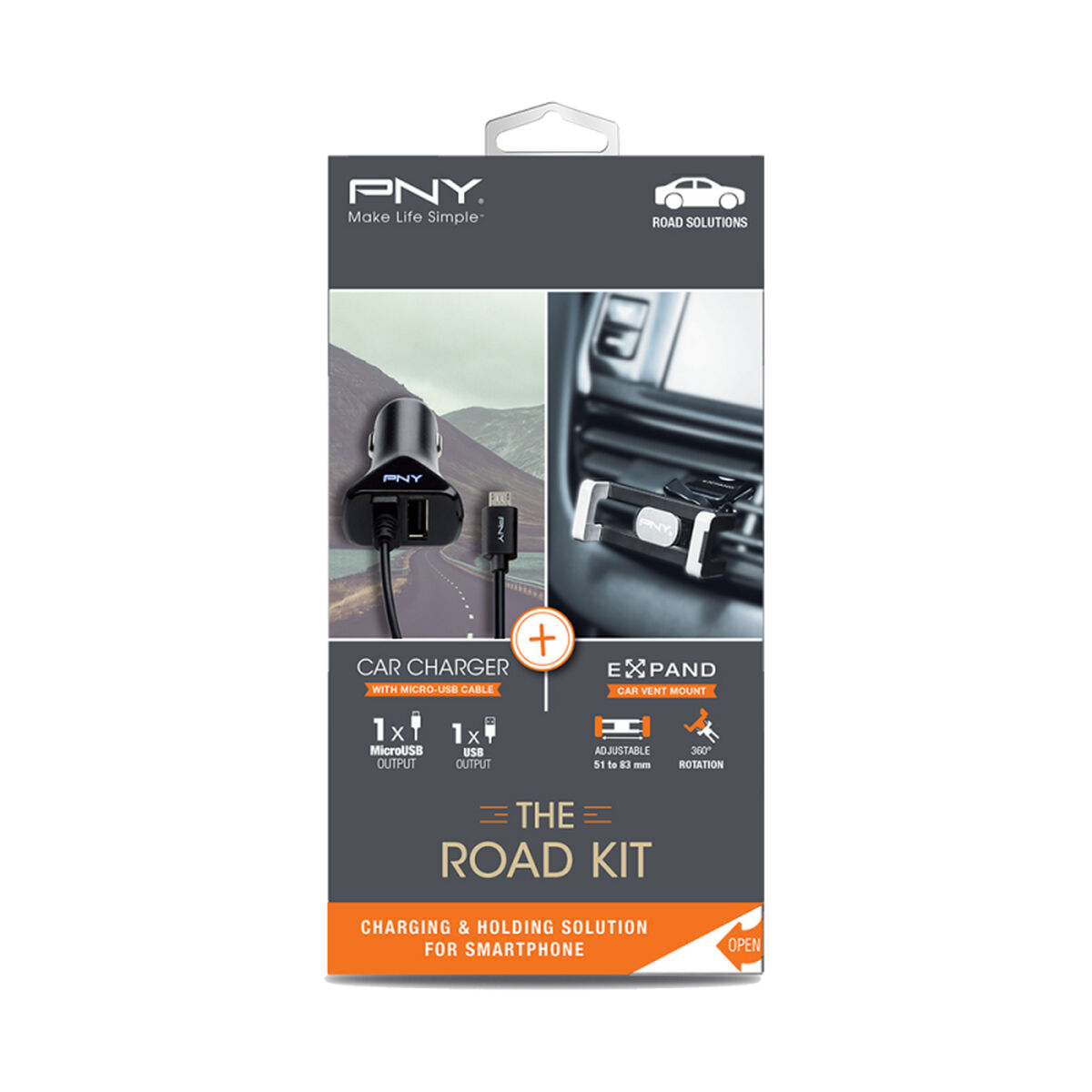 Set de Cargadores PNY ROAD KIT Negro