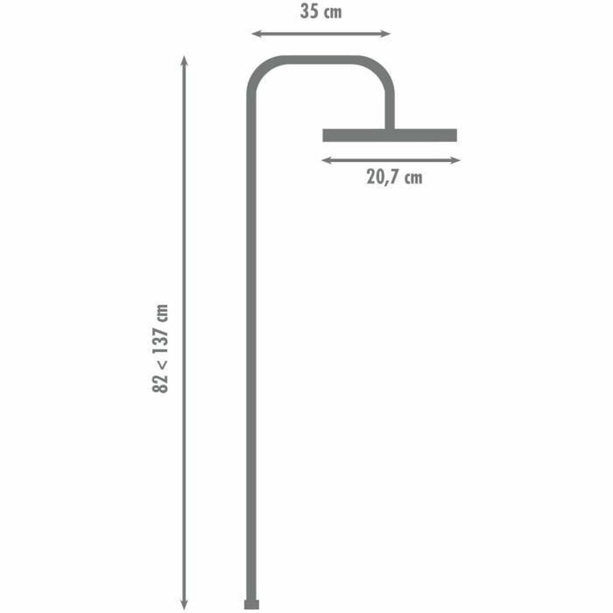 Alcachofa de Ducha Rousseau HERA Negro ABS