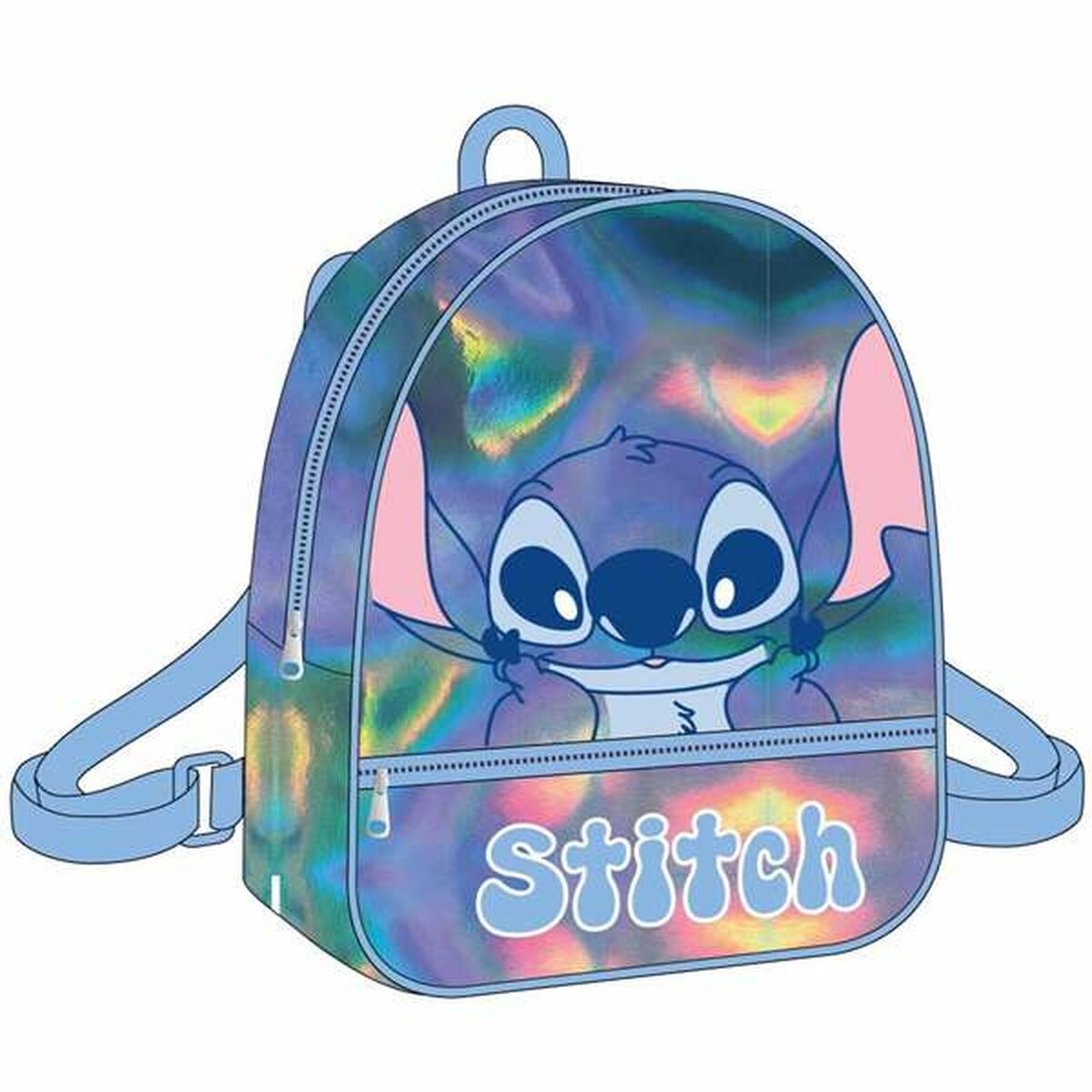 Mochila Escolar Stitch Azul