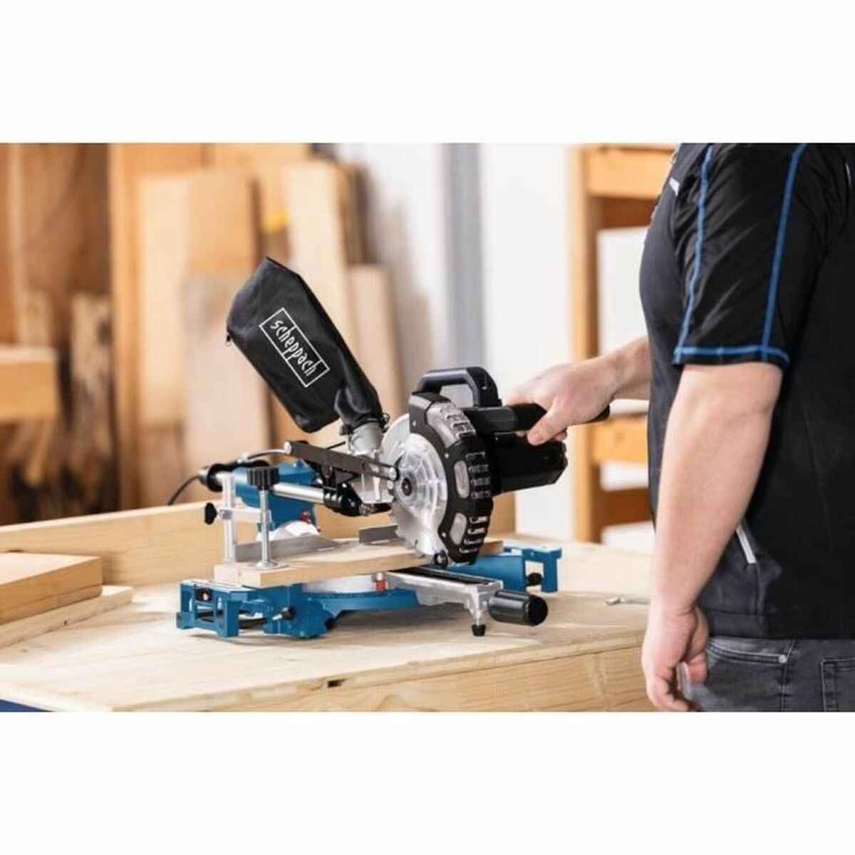 Sierra ingletadora Scheppach HM 185 1400 W