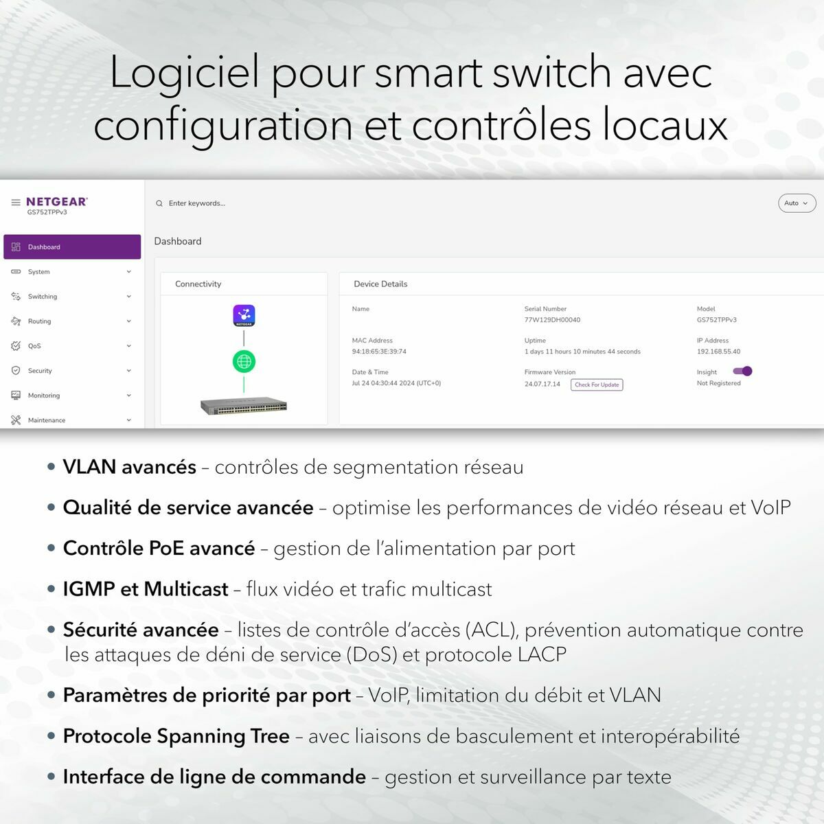 Switch Netgear GS728TXUP-300EUS