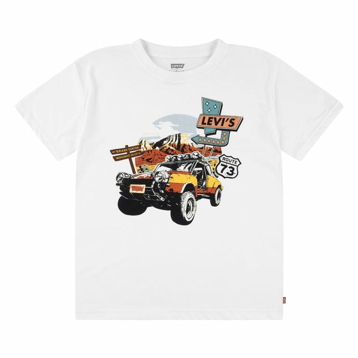 Camiseta de Manga Corta Infantil Levi's Lvb Day Trip Blanco