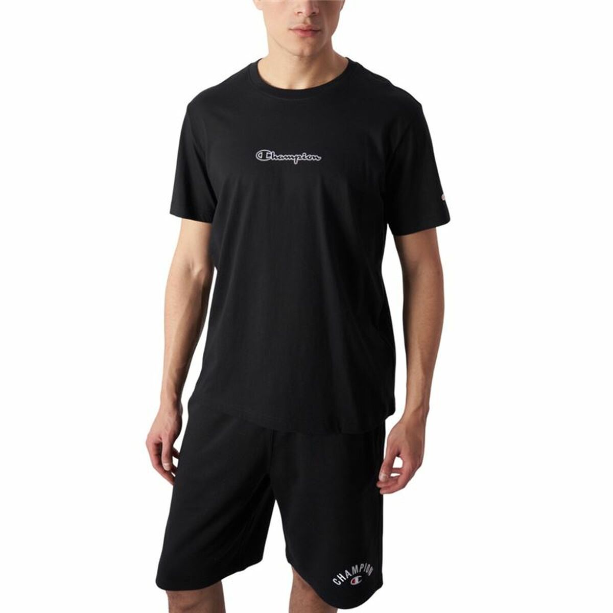 Camiseta de Manga Corta Hombre Champion Champion SS Negro