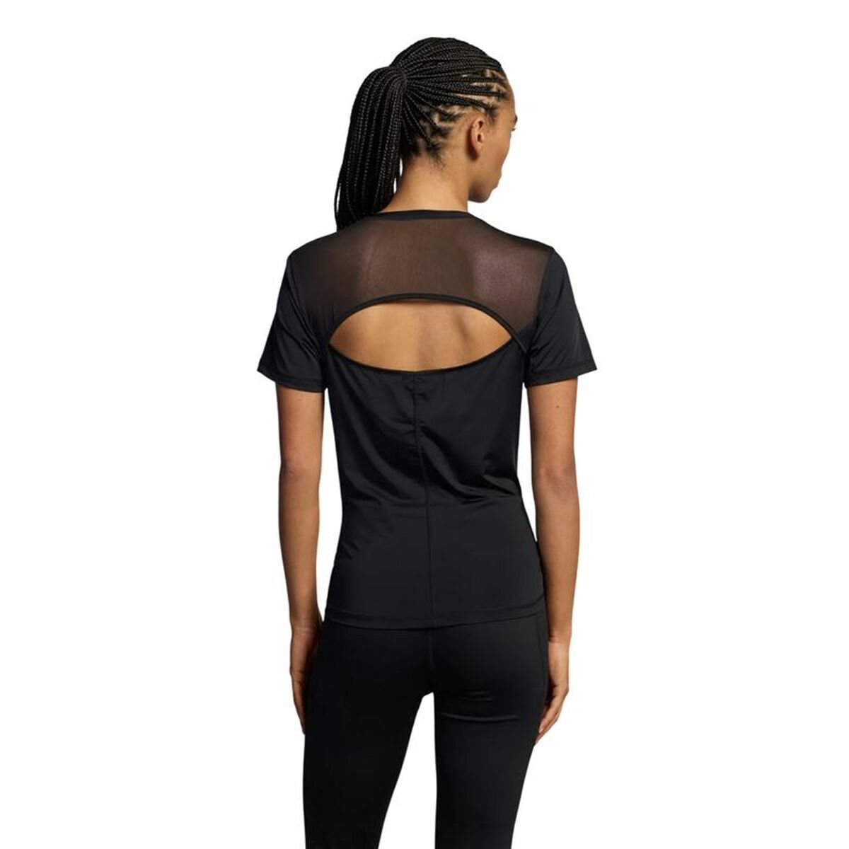 Camiseta de Manga Corta Mujer Champion Champion Negro