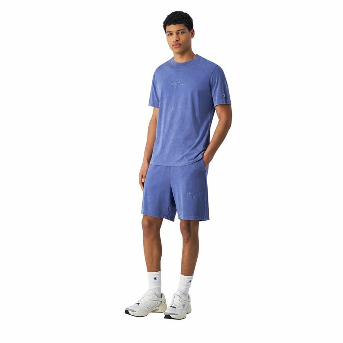 Camiseta de Manga Corta Hombre Champion Champion SS Svb Azul Añil