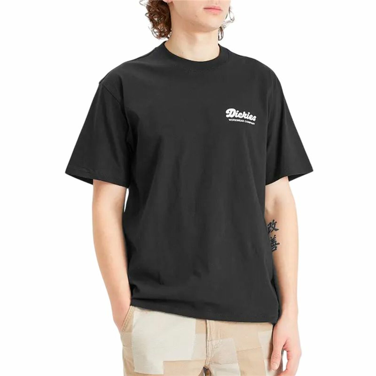 Camiseta de Manga Corta Hombre Dickies Lewistown Ss Negro