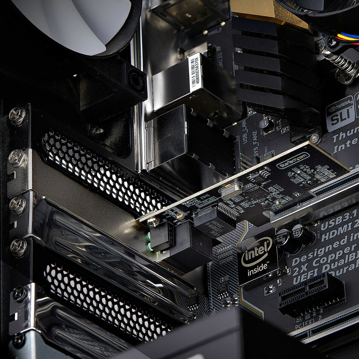 Cable USB Startech PR12GI-NETWORK-CARD Negro