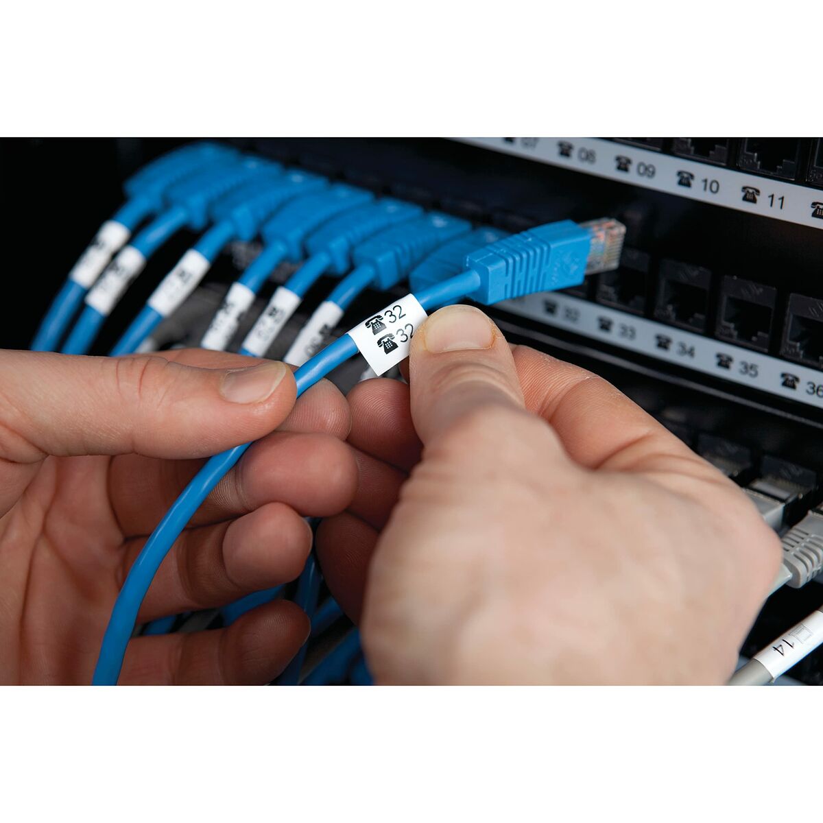 Cinta Laminada Dymo Nylon Flexible IND Multicolor Negro/Amarillo