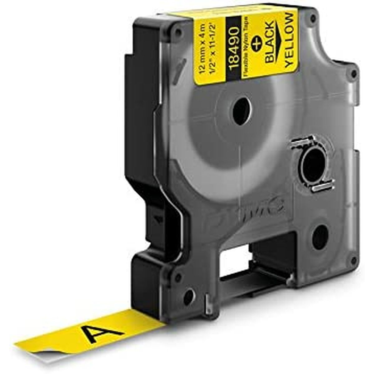 Cinta Laminada Dymo Nylon Flexible IND Multicolor Negro/Amarillo