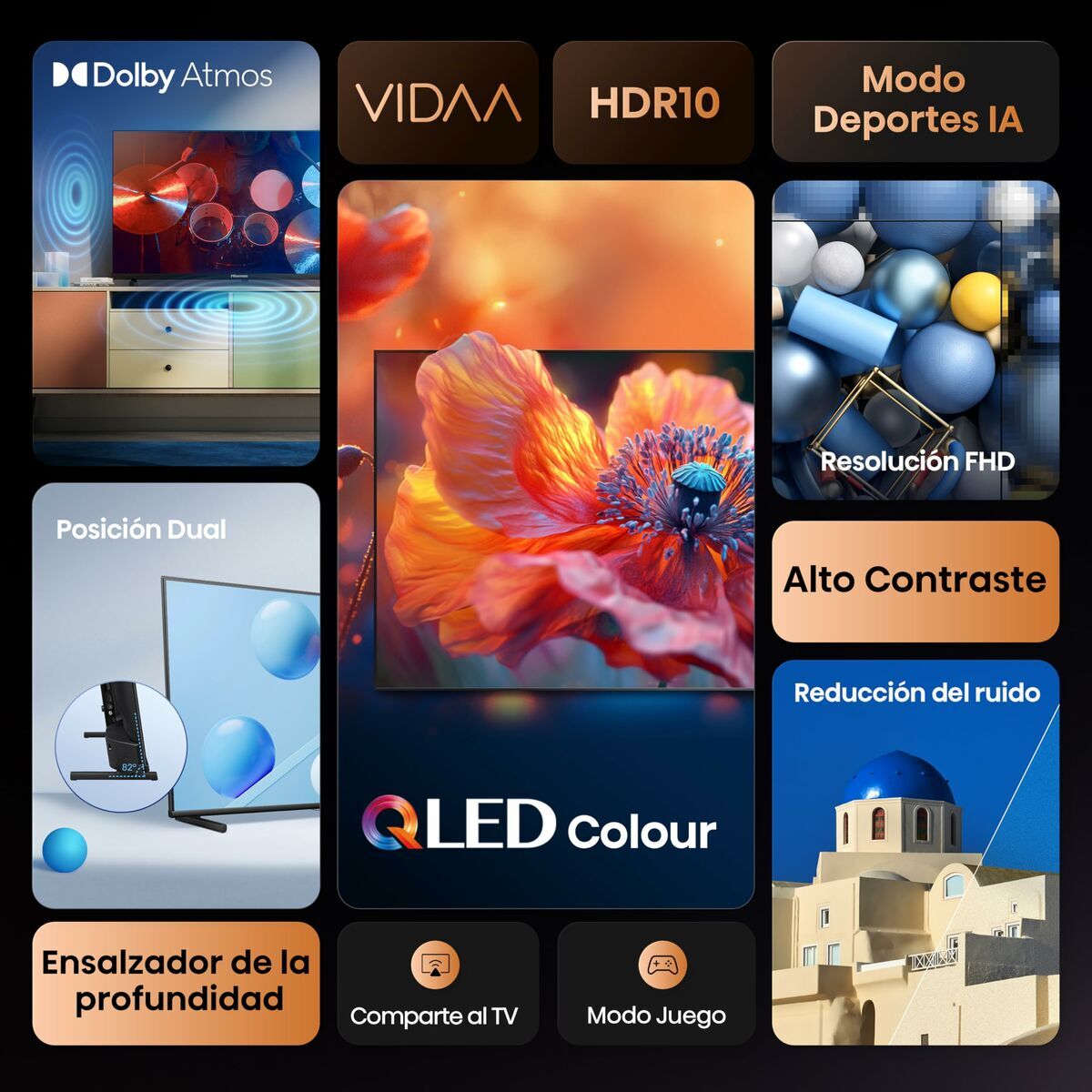 Smart TV Hisense 40A5Q 40" Full HD HDR HDR10 QLED