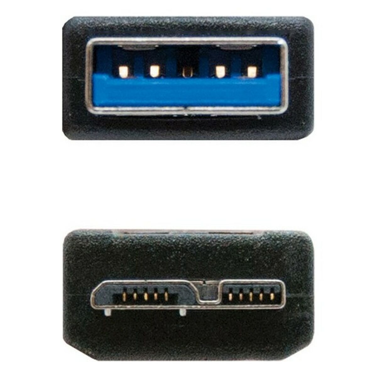 Cable USB 3.0 A a Micro USB B NANOCABLE 10.01.110-BK