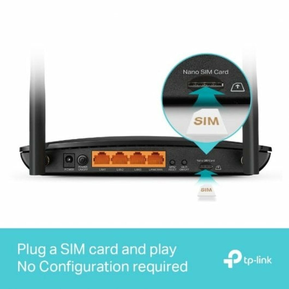 Router TP-Link MR500 Blanco Negro Wi-Fi 5 GHz RJ45 Ethernet LAN