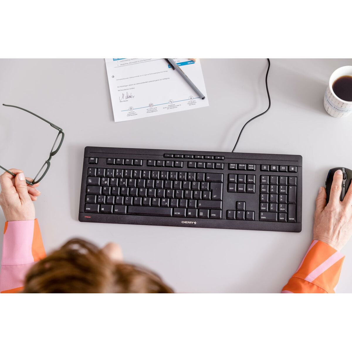 Teclado Cherry Negro AZERTY