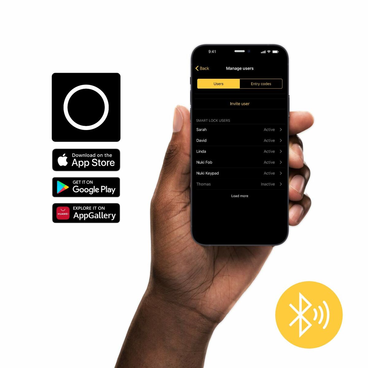 Candado de llave Nuki Negro