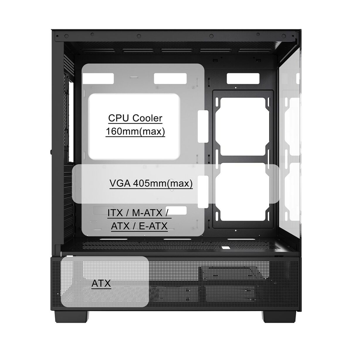 Caja Semitorre ATX GEMBIRD CCC-FC-X550 Negro