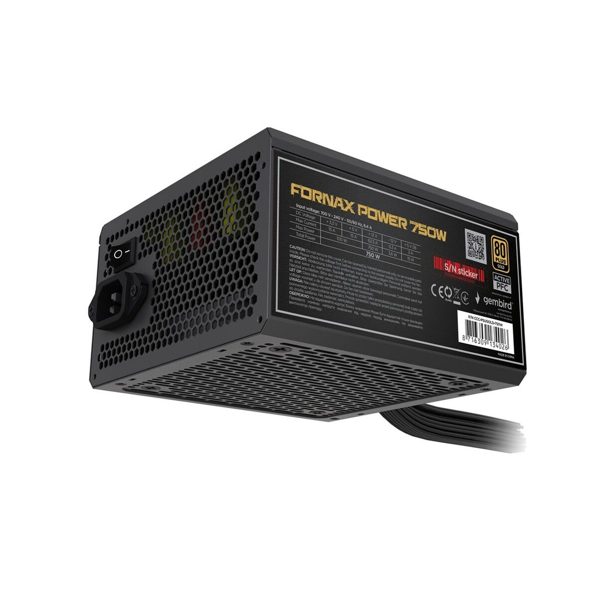 Fuente de Alimentación GEMBIRD CCC-PSUBRONZE-750W