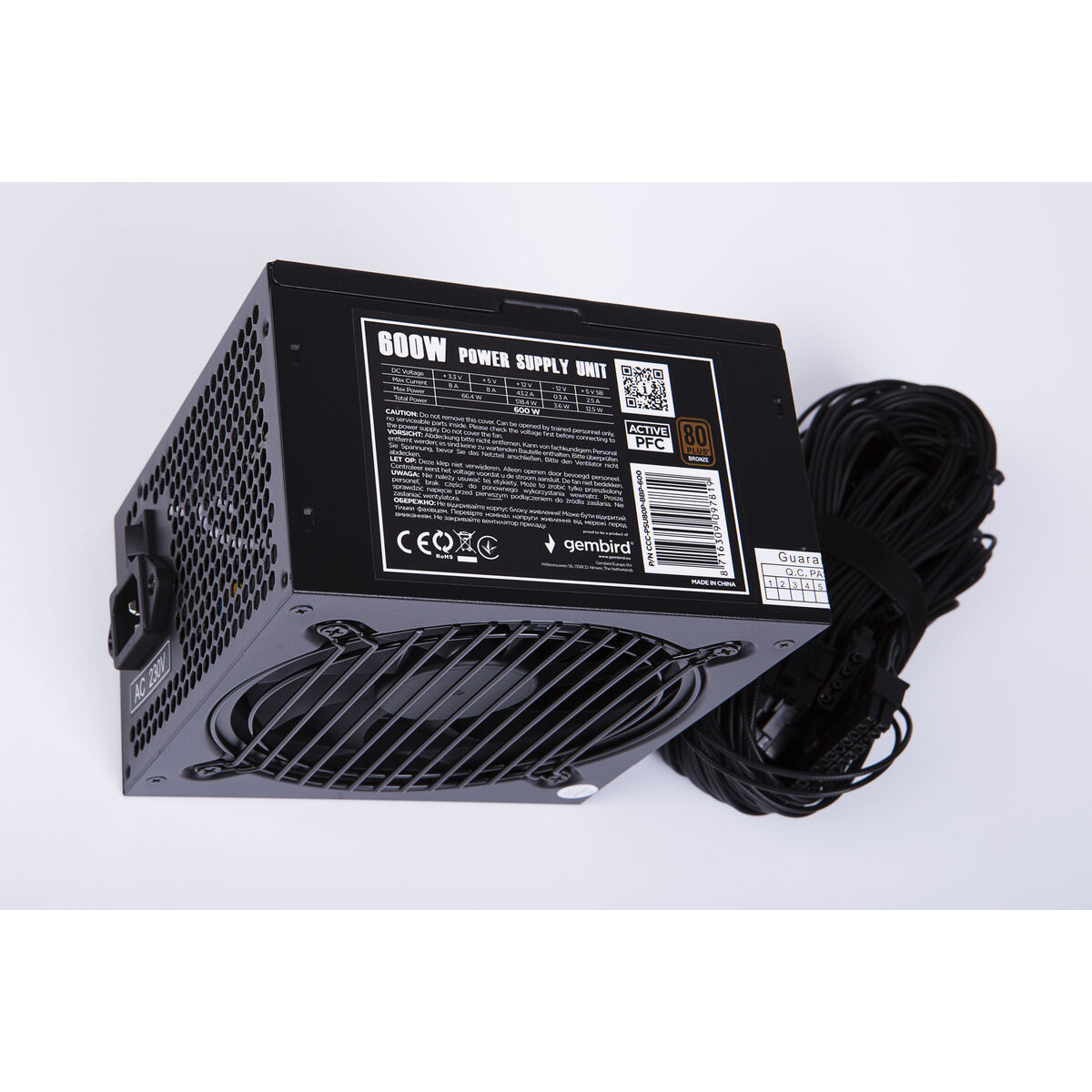 Fuente de Alimentación GEMBIRD CCC-PSU80P-BBP-600 600 W 80 Plus Bronze