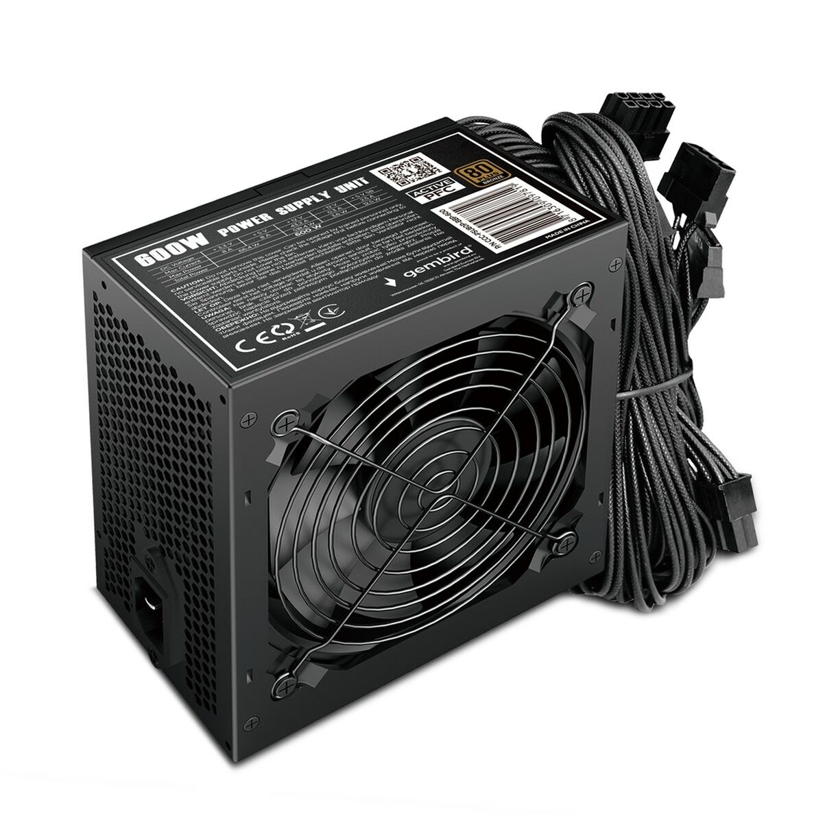 Fuente de Alimentación GEMBIRD CCC-PSU80P-BBP-600 600 W 80 Plus Bronze