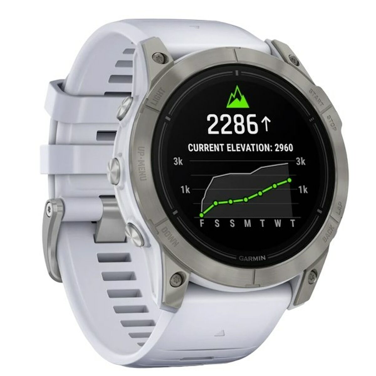 Reloj Hombre GARMIN 010-02804-11 Blanco Titanio