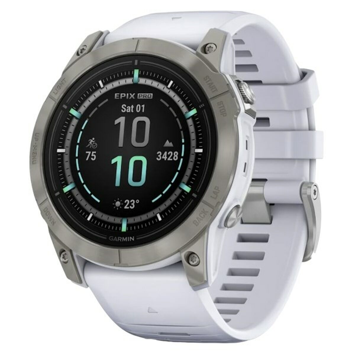 Reloj Hombre GARMIN 010-02804-11 Blanco Titanio