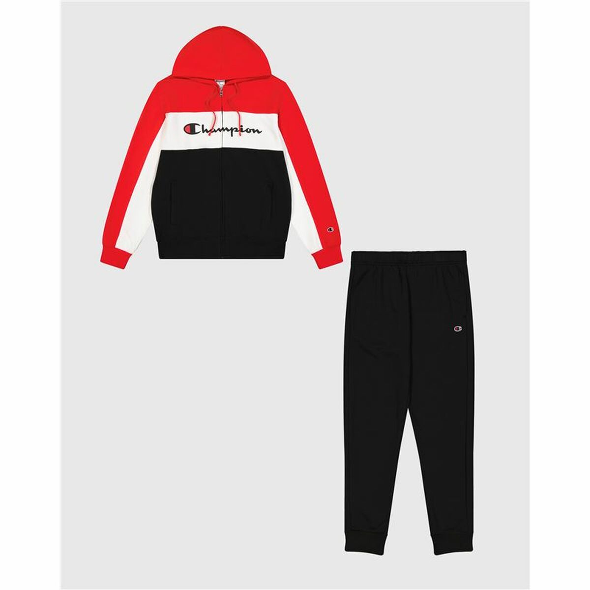 Chándal para Adultos Champion Champion Full Zip Suit Negro Rojo Hombre