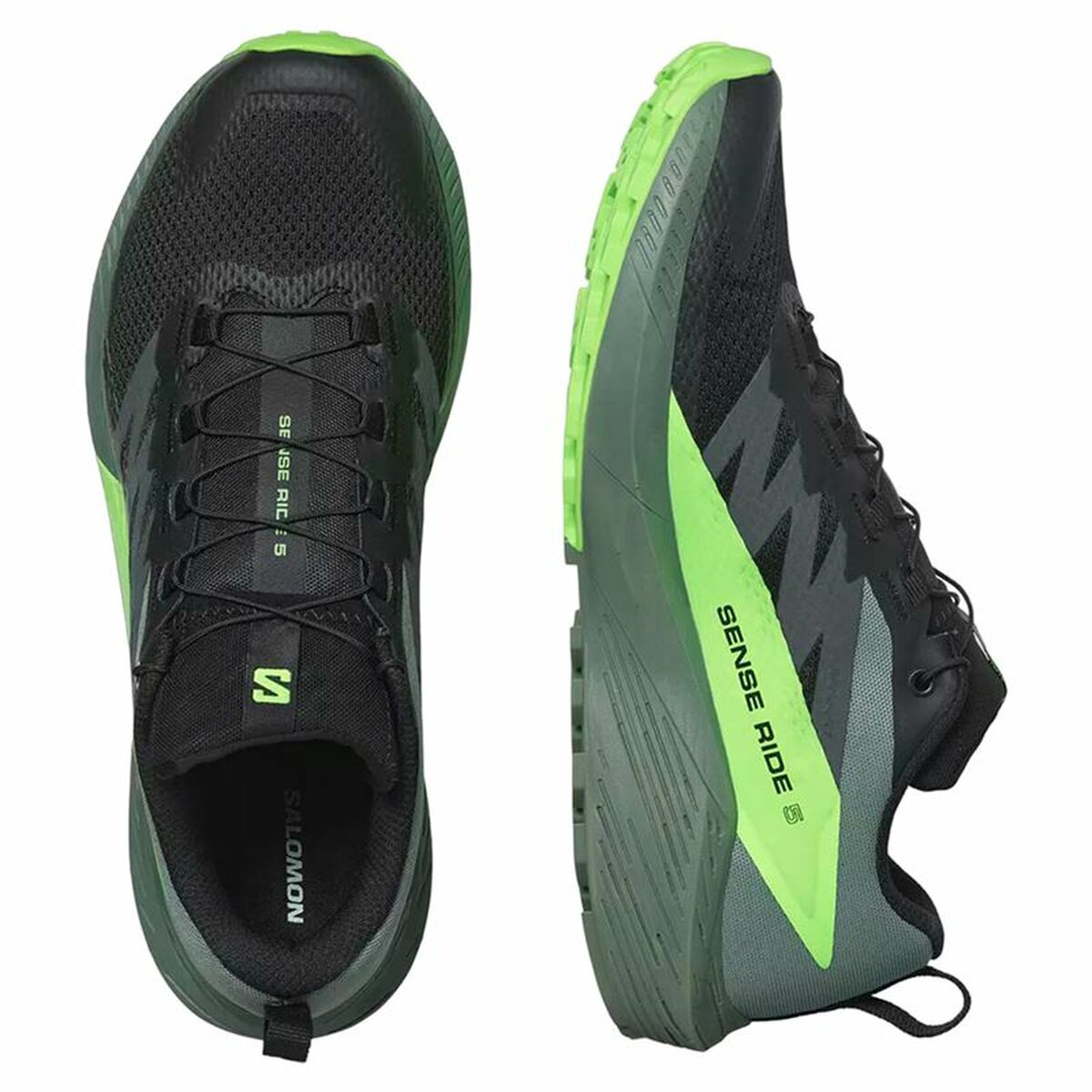 Zapatillas de Running para Adultos Salomon Sense Ride 5 Verde limón