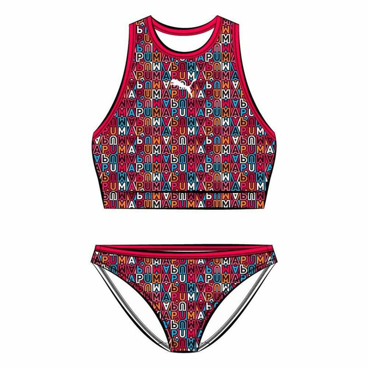 Bikini-Braga Para Niñas Puma Printed Set Rojo
