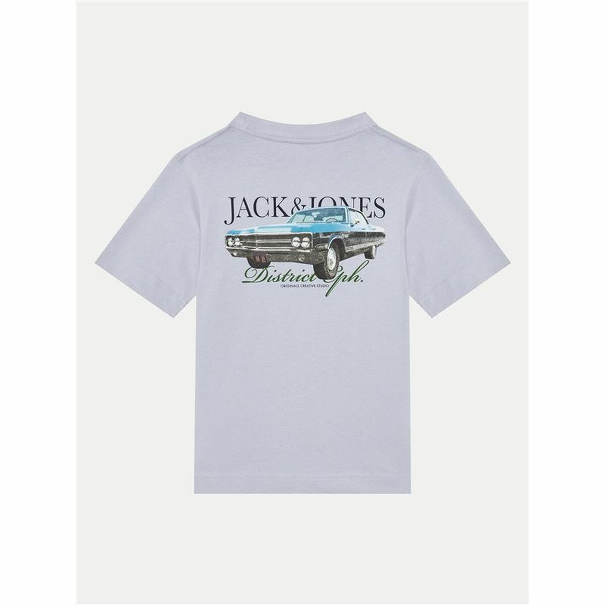 Camiseta de Manga Corta Infantil Jack & Jones Jorboston Photo w Neck Añil