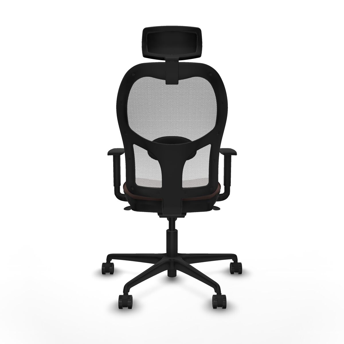 Silla de Oficina con Cabecero Jorquera Piqueras y Crespo 1D036N2 Blanco Marrón oscuro