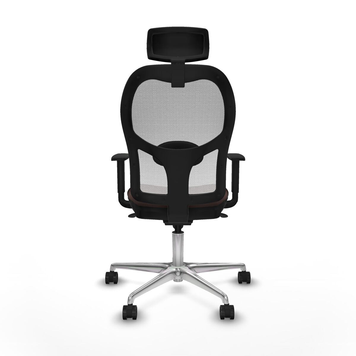 Silla de Oficina con Cabecero Jorquera Piqueras y Crespo 1D086N2 Blanco Marrón oscuro