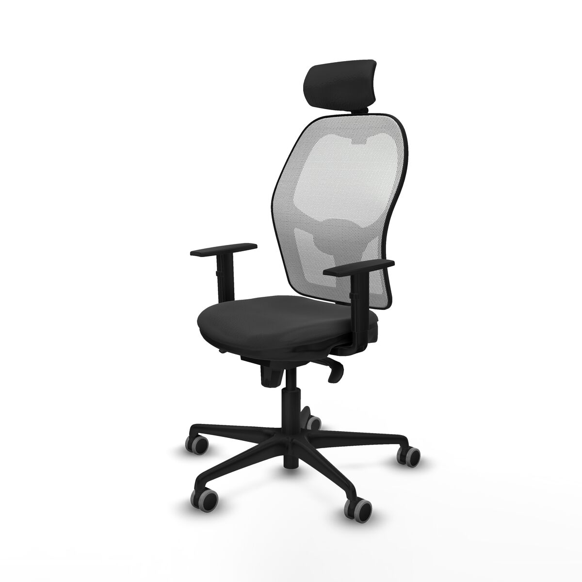 Silla de Oficina con Cabecero Jorquera Piqueras y Crespo 1D036G2 Gris oscuro