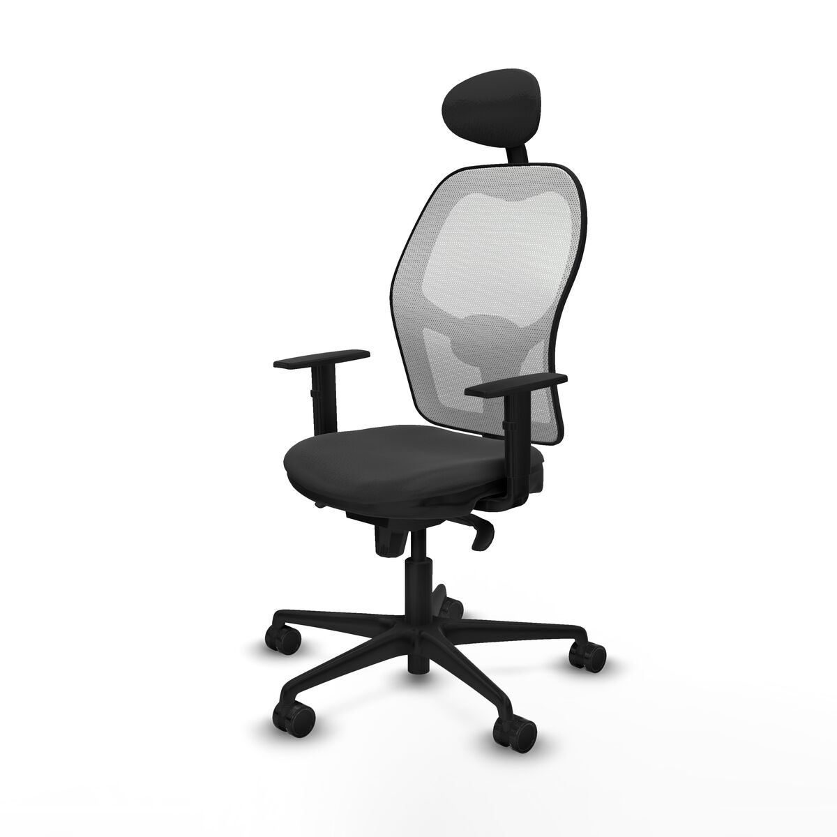 Silla de Oficina con Cabecero Jorquera Piqueras y Crespo 1D036N1 Gris oscuro