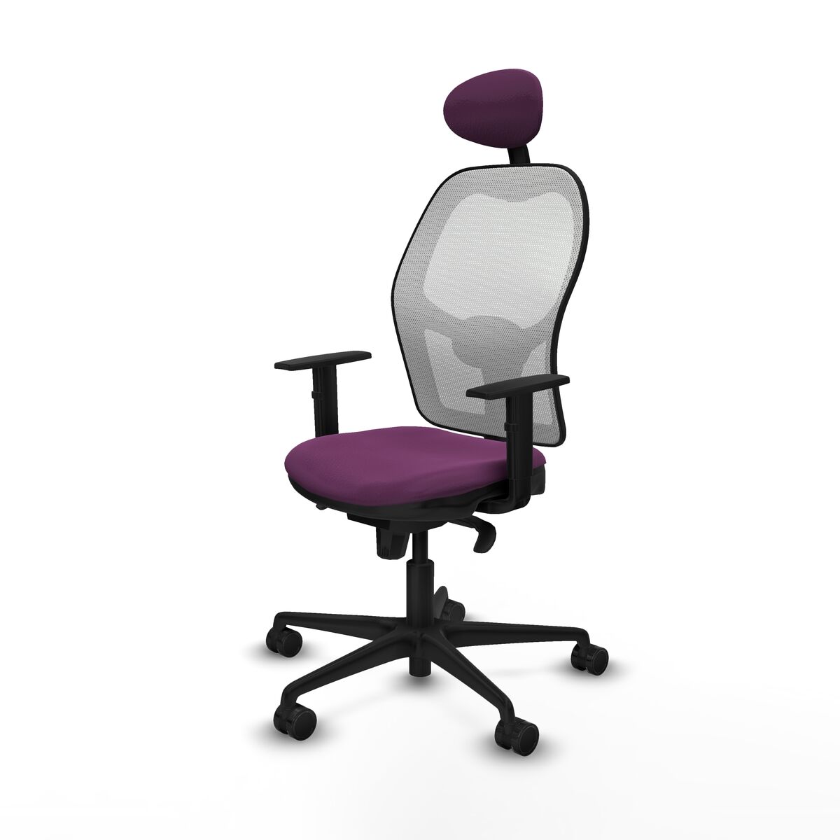 Silla de Oficina con Cabecero Jorquera Piqueras y Crespo 1D036N1 Morado
