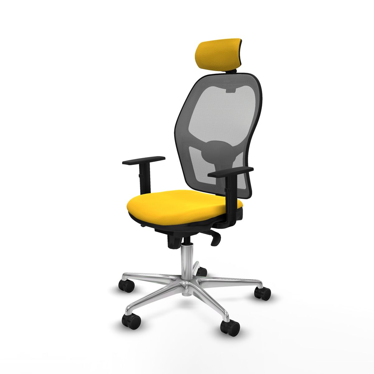 Silla de Oficina con Cabecero Jorquera Piqueras y Crespo 1D086N2 Amarillo