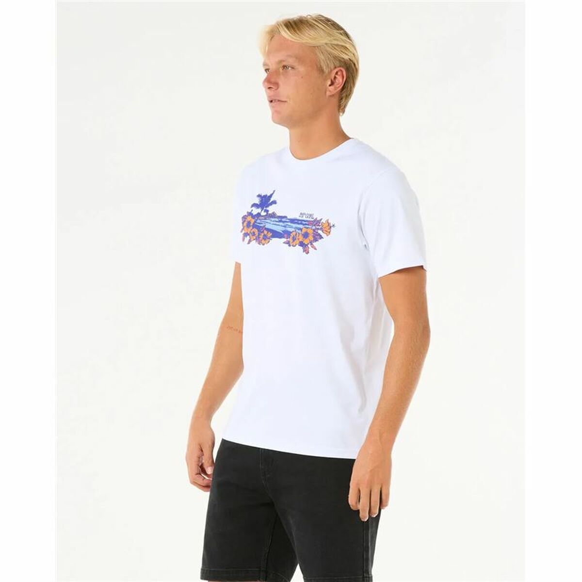 Camiseta de Manga Corta Hombre Rip Curl Surf Paradise Blanco