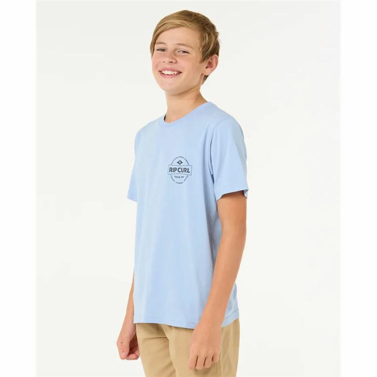 Camiseta de Manga Corta Infantil Rip Curl Rip Curl Staple Tee Azul