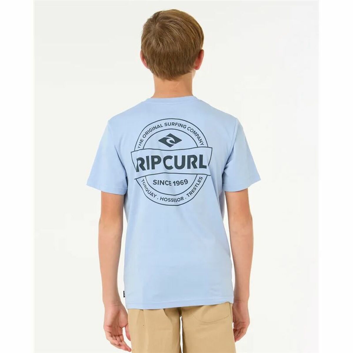 Camiseta de Manga Corta Infantil Rip Curl Rip Curl Staple Tee Azul