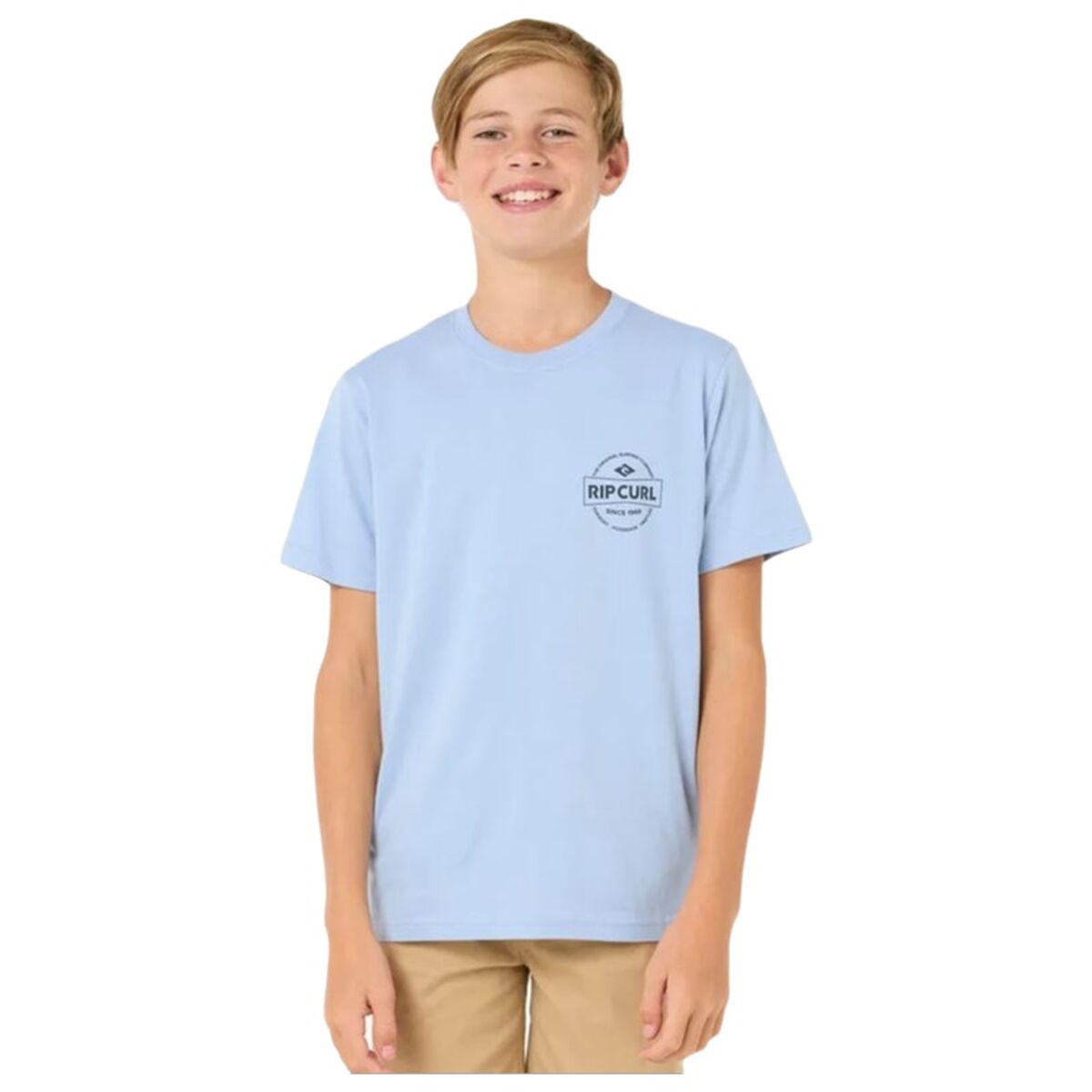 Camiseta de Manga Corta Infantil Rip Curl Rip Curl Staple Tee Azul