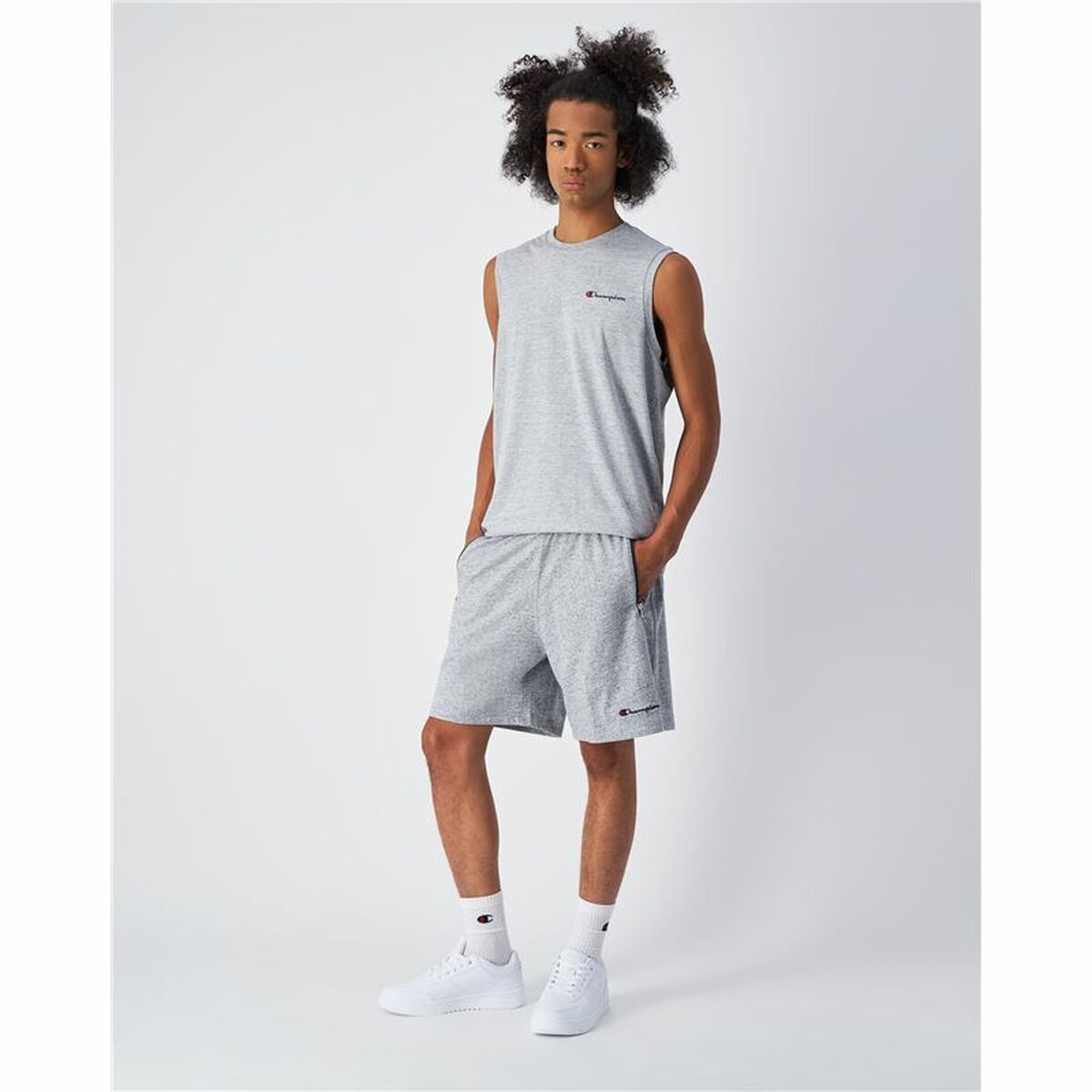 Pantalones Cortos de Hombre Champion Gris