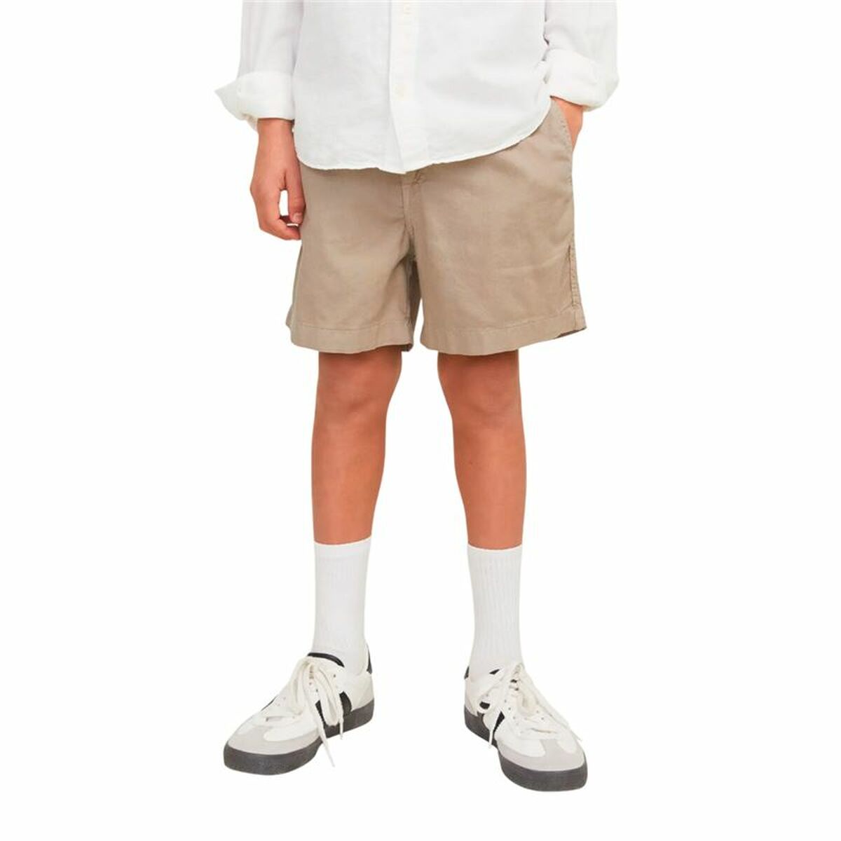 Pantalón corto Jack & Jones Jpstjaiden Jjcampaign Blanco Natural Infantil Unisex