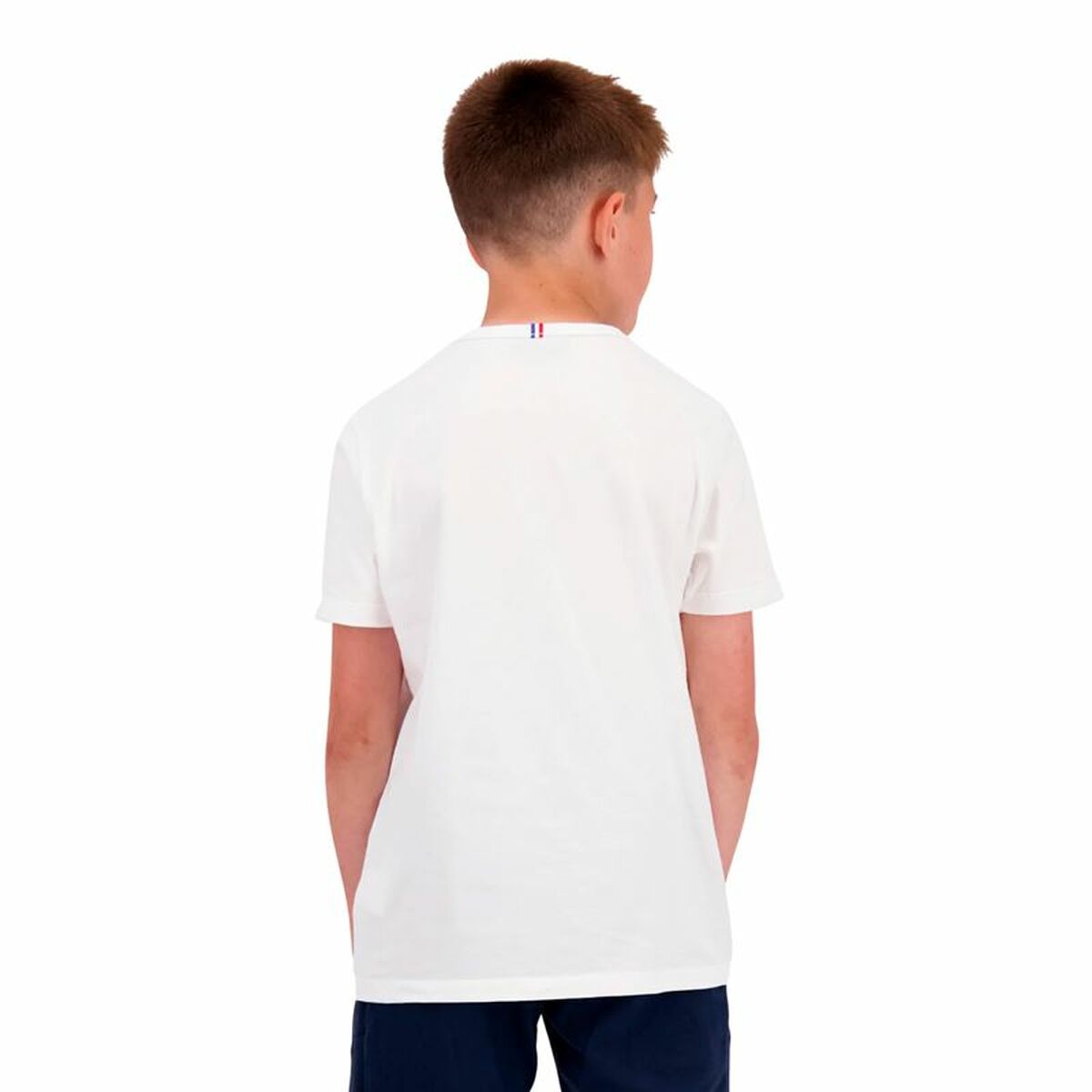 Camiseta de Manga Corta Infantil Le coq sportif Ess N°1 Enfant New Blanco