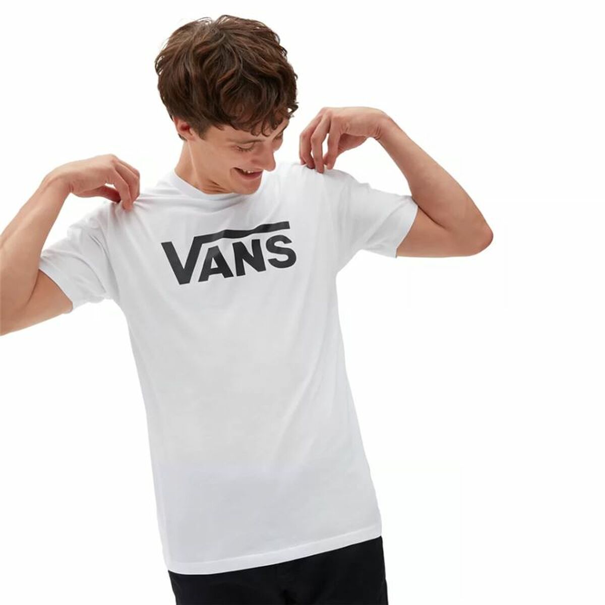 Camiseta de Manga Corta Hombre Vans Mn Classic Blanco Negro