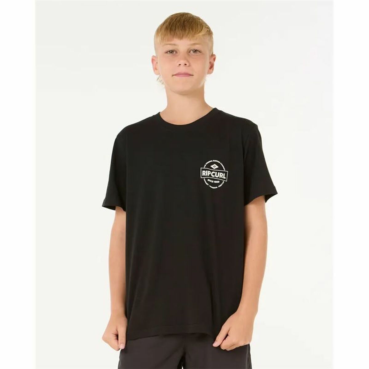 Camiseta de Manga Corta Infantil Rip Curl Staple Negro