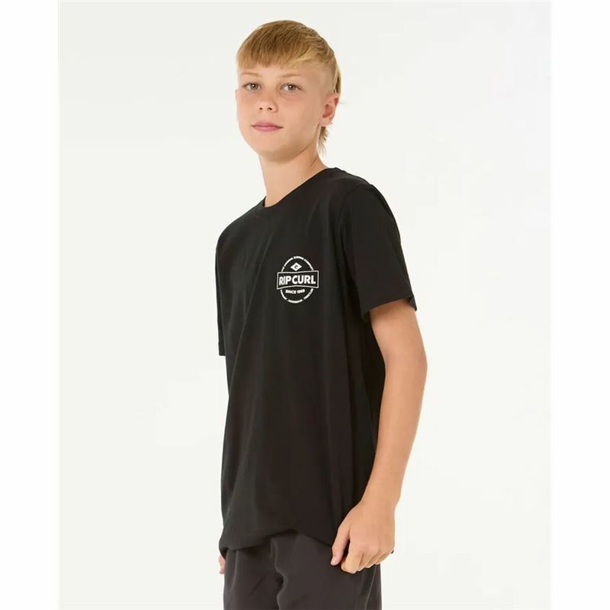 Camiseta de Manga Corta Infantil Rip Curl Staple Negro