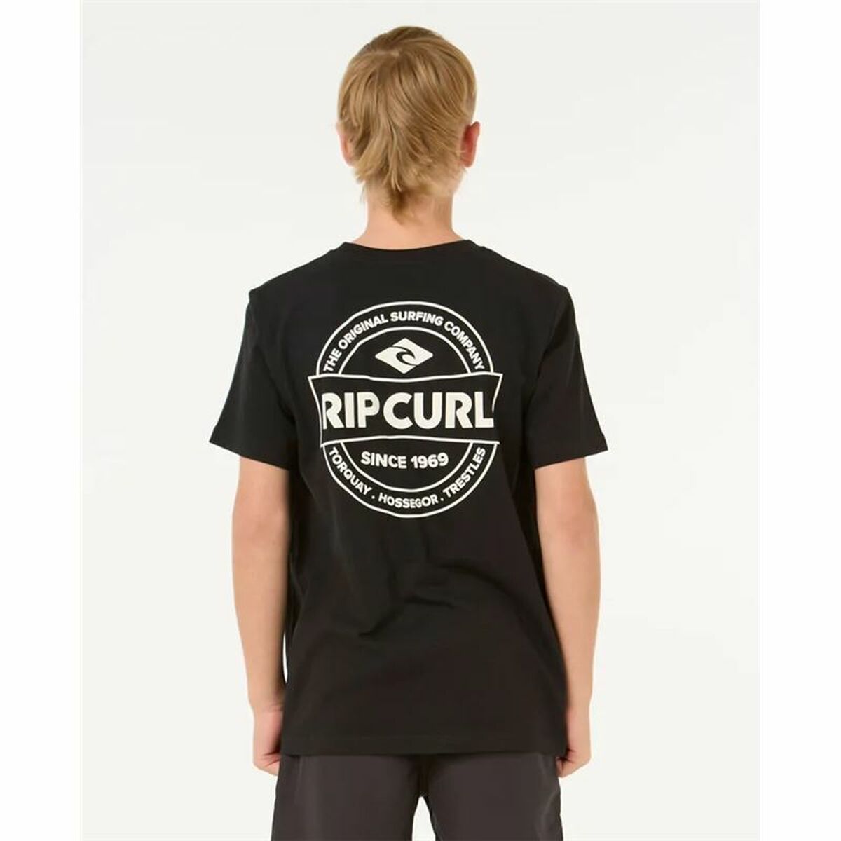 Camiseta de Manga Corta Infantil Rip Curl Staple Negro