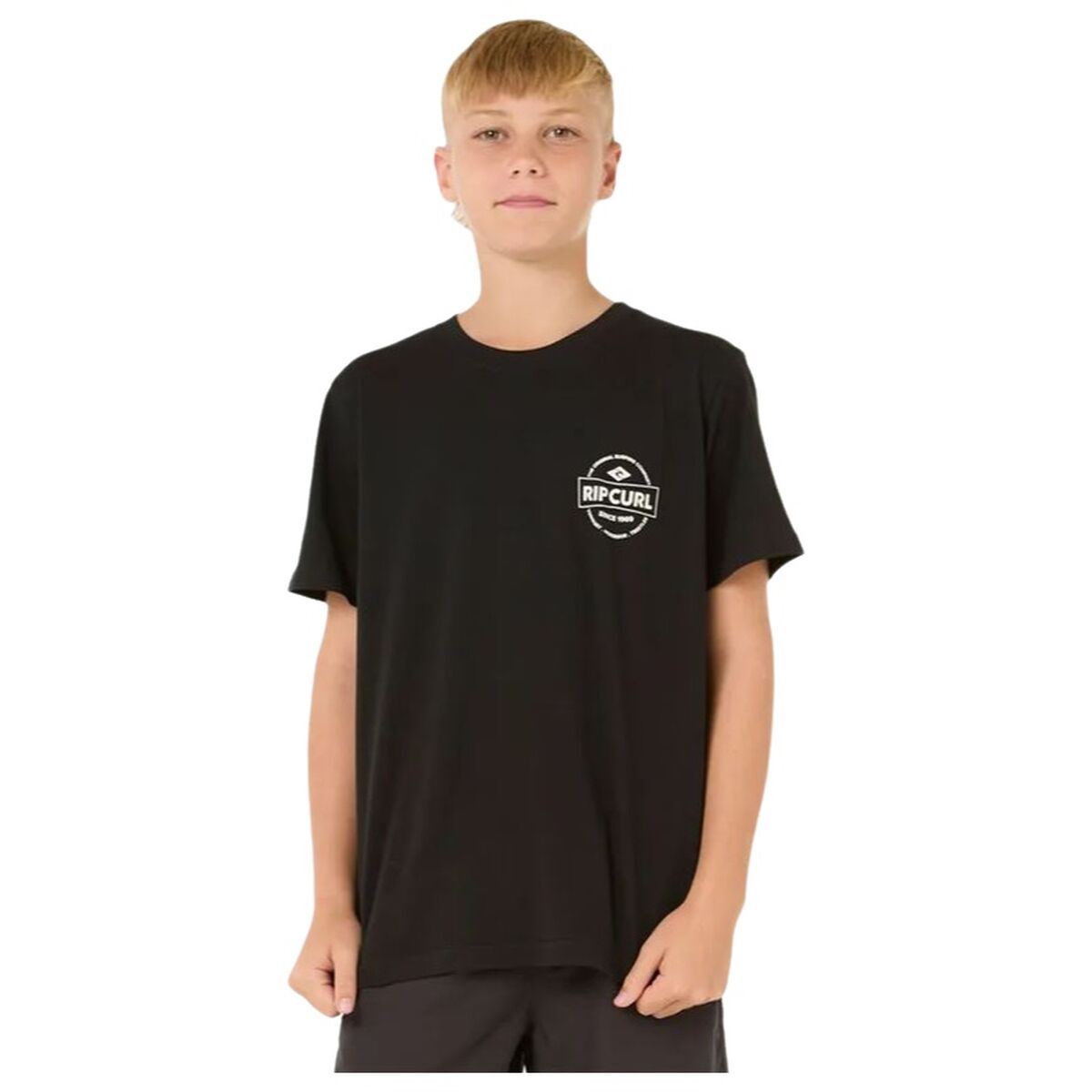 Camiseta de Manga Corta Infantil Rip Curl Staple Negro