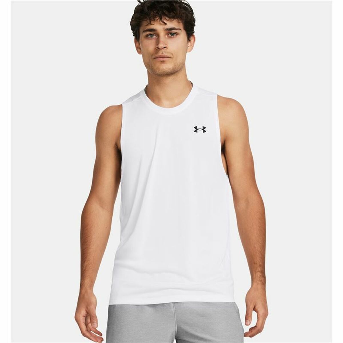 Camiseta para Hombre sin Mangas Under Armour Tech Tank Blanco