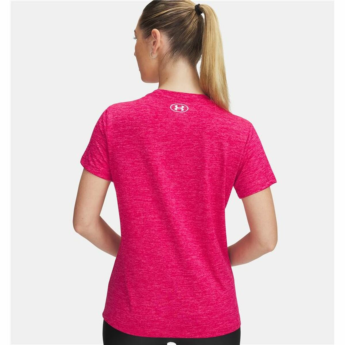 Camiseta de Manga Corta Hombre Under Armour Tech Ssc- Twist Rosa